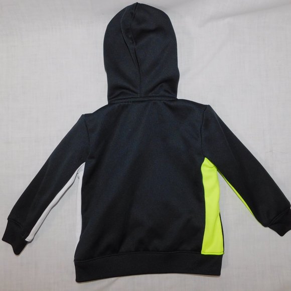 Nike Black White Yellow Hooded Full Zip Track Jacket 18 months - Picture 6 of 7